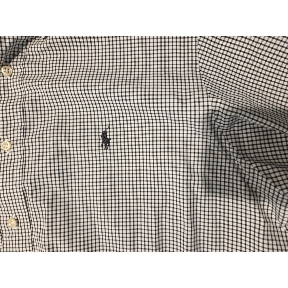 Men's‎ XL Polo Ralph Lauren Button Down Blue Checkered Shirt Long Sleeve Preppy - Picture 2 of 6